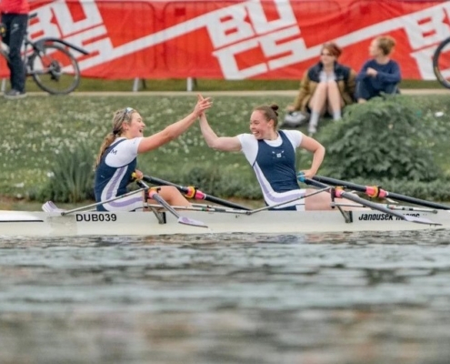 Ciara and Ellen celebrating BUCS bronze
