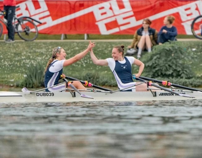 Ciara and Ellen celebrating BUCS bronze