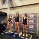 The podium winners for the sixth form girls' 2000m race, BRIC 2023.